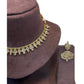 Pink - Small Size Antique Gold Finish Necklace Set - AE2503 R 0525