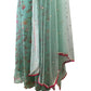 Sea Green -Floral Printed Lehenga Set - Size 14 / 40" - Weddings , Sangeet,  Henna, Haldi - 24h Dispatch - KM5413 TV