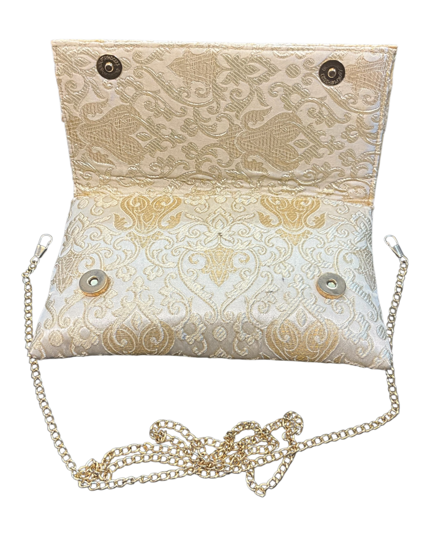 Gold - Handloom Brocade Clutch Bag / Handbag -Bollywood / Weddings - JS16c 06A26