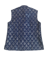 Navy Blue - Sequins Embroidered Indian Mens Waistcoat / Bandi - Bollywood - CS2401 KP 0524