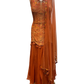 Size 18 (44") - Rust / Orange - Designer Ladies Medium Top Palazzo Trousers Suit - VMK AGNI RY