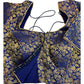 38" & 42" - Navy Blue - Banarasi Brocade Saree / Lehenga Blouse -UK Stock - Quick Dispatch - X1126 01A25