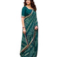 Teal - Bandhani Printed - Chiffon Saree with Blouse Piece - KAS-Chuneri 305 10KV25