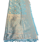 Light Turquoise - Traditional Handloom Saree with Blouse Piece - UK stock - 24hr Dispatch - SP2628 KR