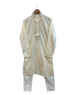 Cream - Quality Mens Indian Kurta set - UK Stock - Weddings / Walimas , Sangeet, Diwali, Eid, Mehndi / Henna - NAD25720 KH