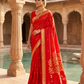 Red - Handloom Saree with Blouse Piece - UK stock - 24hr Dispatch - RT-BT005 07KJ26