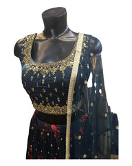 Navy Blue Lehenga Set - Size 12(38
