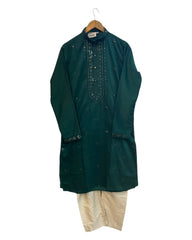 Forest Green - Well Made Mens Indian Kurta set - UK Stock - Weddings / Walimas , Sangeet, Diwali, Eid, Mehndi / Henna - NAD25711 VY