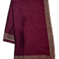 Wine - Classic Satin Crepe Saree with Stone Work and Blouse Piece - UK stock - 24hr Dispatch - RS2531 VY