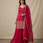 UK 12 / 38" - Fuchsia Pink - Ladies Sharara / Palazzo Trousers Suit - UK Stock - Sangeet / Henna / Weddings - OC76148 TA