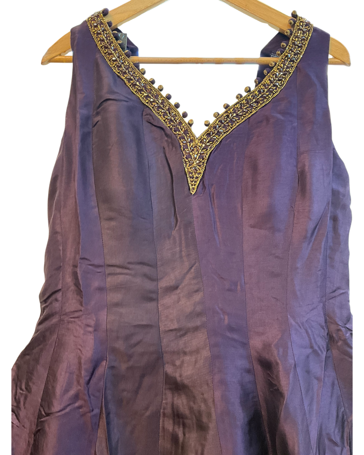 Size 16 (42") - Wine - Designer -  Ladies Long Top Anarkali Trousers Suit - VMK Bandhan CY