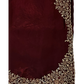 Maroon - Rich Saree with Stone Work Border and Blouse Piece - UK stock - 24hr Dispatch - RS2511 TA