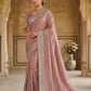 Coral / Peach - Fancy Party Saree with Blouse Piece - UK stock - 24hr Dispatch - SP2624 TK