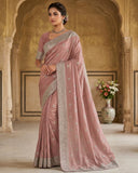 Coral / Peach - Fancy Party Saree with Blouse Piece - UK stock - 24hr Dispatch - SP2624 TK