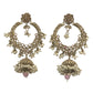 Pink - Large - Antique Finish Traditional Earrings - Bollywood - Weddings - NIR818 C 0724