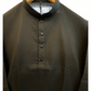Black - Soft Cotton Self Woven Mens Kurta Set - Sangeet Mehendi Haldi - KCS1263 03KJ26