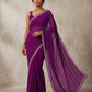 Magenta / Rani - Fancy Party Saree with Blouse Piece - UK stock - 24hr Dispatch - SP2625 VY