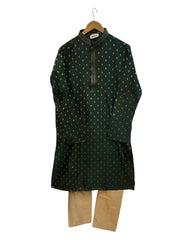 Green - Well Made Mens Indian Kurta set - UK Stock - Weddings / Walimas , Sangeet, Diwali, Eid, Mehndi / Henna - NAD25713 VY