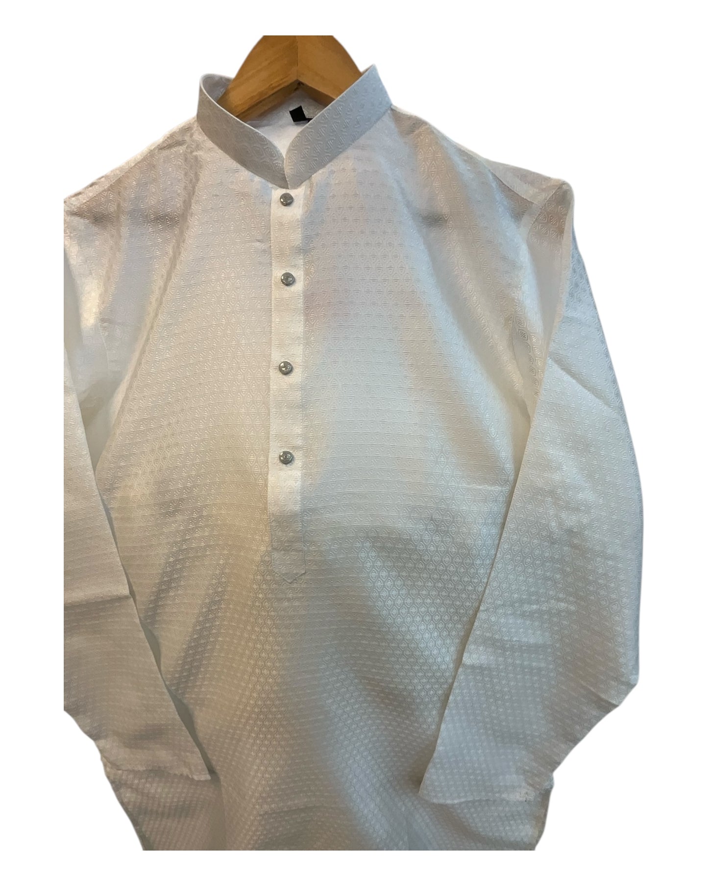 White - Banarasi Handloom Brocade Mens Indian Kurta set - UK Stock - Weddings / Walimas , Sangeet, Diwali, Eid, Mehndi / Henna - VEE2521 KJ