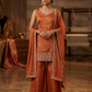 UK 12 / 38" - Burnt Orange - Ladies Sharara / Palazzo Trousers Suit - UK Stock - Sangeet / Henna / Weddings - OC7302 VC