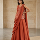 UK 10 / 36" - Rust / Orange - Ladies Sharara / Palazzo Trousers Suit - UK Stock - Sangeet / Henna / Weddings - HEL6520 PY