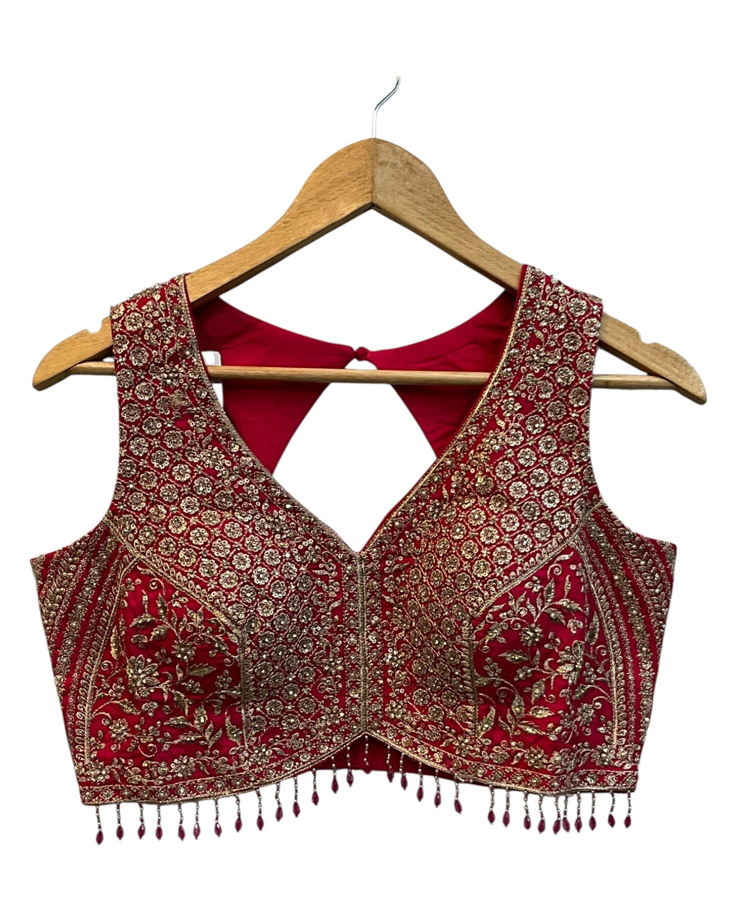 Size 12 / 38" Bust - Fuchsia Magenta Pink - Ready Made Short Top Lehenga Set - UK Stock - 24h Dispatch - SC1655 09HP25