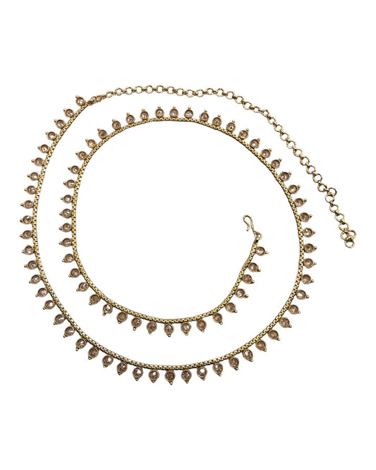 Antique Gold Finish Saree Belt, Waist / Belly Chain - Fancy Dress , Bollywood - KAJ959 A 0923