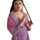 Lilac - Simple / Classy Ladies Indian Palazzo Trousers Suit with Rich Dupatta - Size 20 (46") - VF67836 TK1024