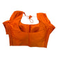Rust / Dark Orange - HYBRID Silky Saree blouse - With Elastic on both side for Great fit - Size 36",38", 40" S M L  - VAM1216 Ap