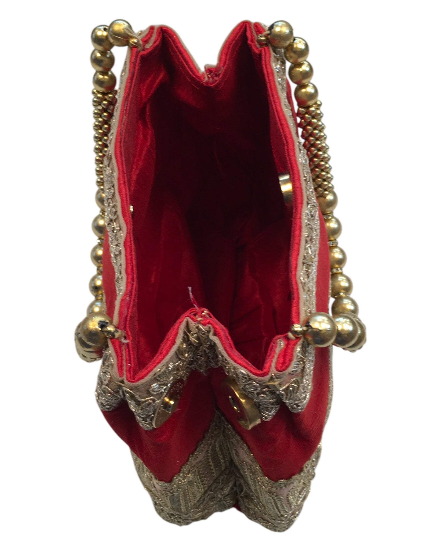 Red - Silky Bollywood HandBag - GJ22 10Pp24