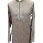 Pink - Cotton  Silk Mens Kurta Set with Thread Embroidery- Sangeet Mehendi Haldi Weddings- KCS1041 VK 1123