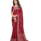 Red - Chiffon Printed Saree with Blouse Piece - UK stock - 24hr Dispatch - LTF104 07KT26