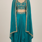 Size 12 (38") - Turquoise Blue - Designer Ladies Short Top Saree Suit - VMK Bhumi PY