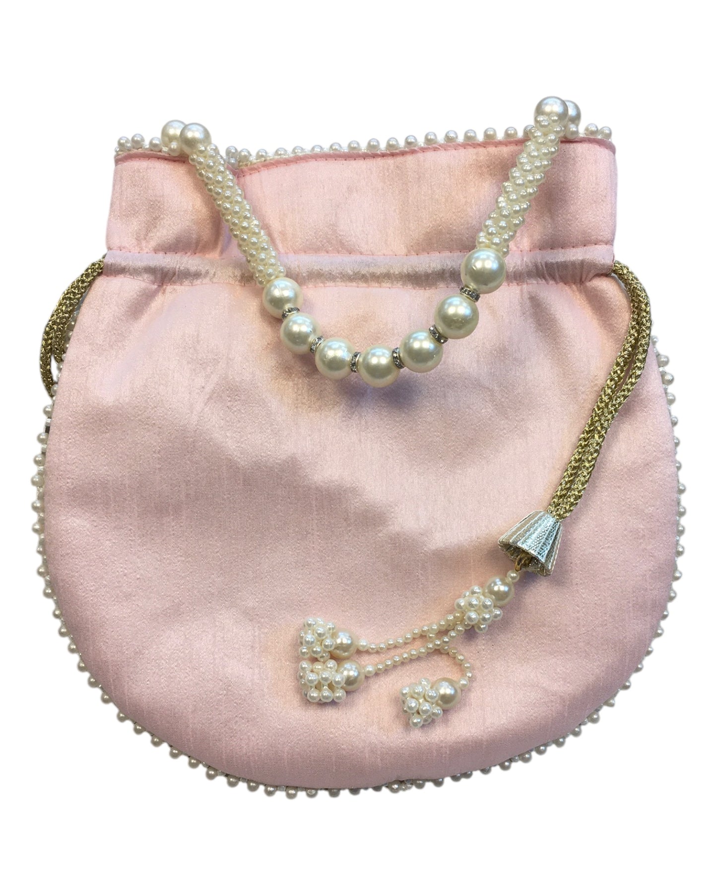 Pink - Silky Bollywood Ladies Potli / Pouch Style HandBag - GJ21 10Rp24
