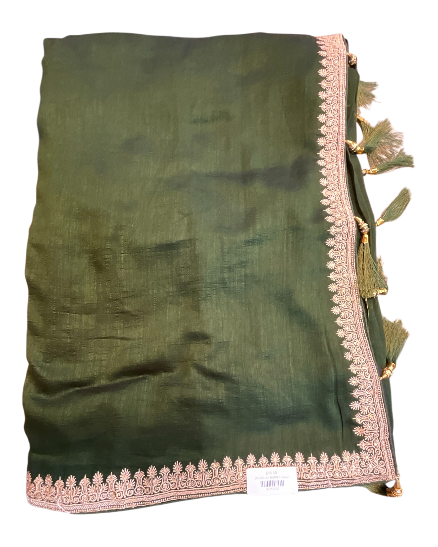 Bottle Green - Fancy Party Saree with Blouse Piece - UK stock - 24hr Dispatch - SP2606 KA