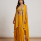 Size 12 (38") - Haldi Yellow - Designer Ladies Short Top Saree Suit - VMK Bhumi PY