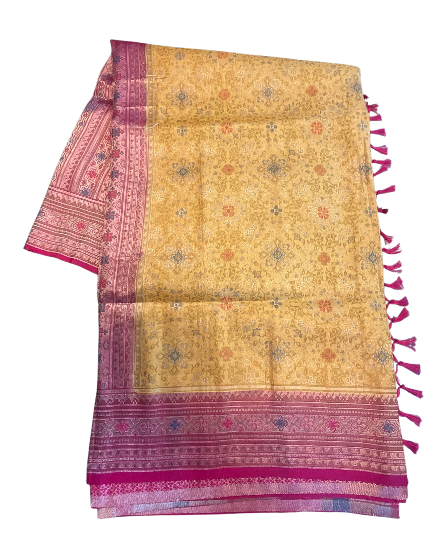 Haldi / Yellow - Rich Brocade Traditional Handloom Saree with Blouse Piece - UK stock - 24hr Dispatch - SP2627 TV