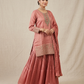 UK 12 / 38" - Coral Pink - Ladies Sharara / Palazzo Trousers Suit - UK Stock - Sangeet / Henna / Weddings - HEL6501 JY