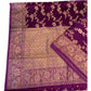 Purple - Traditional Handloom Banarasi Sari / Saree - with Blouse Piece - SN2404 11VC24