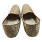 Very Comfortable Dark Gold Brocade Loafer Style Mojri - Indian Mens shoes - Mojari , Khossay -  YD2305