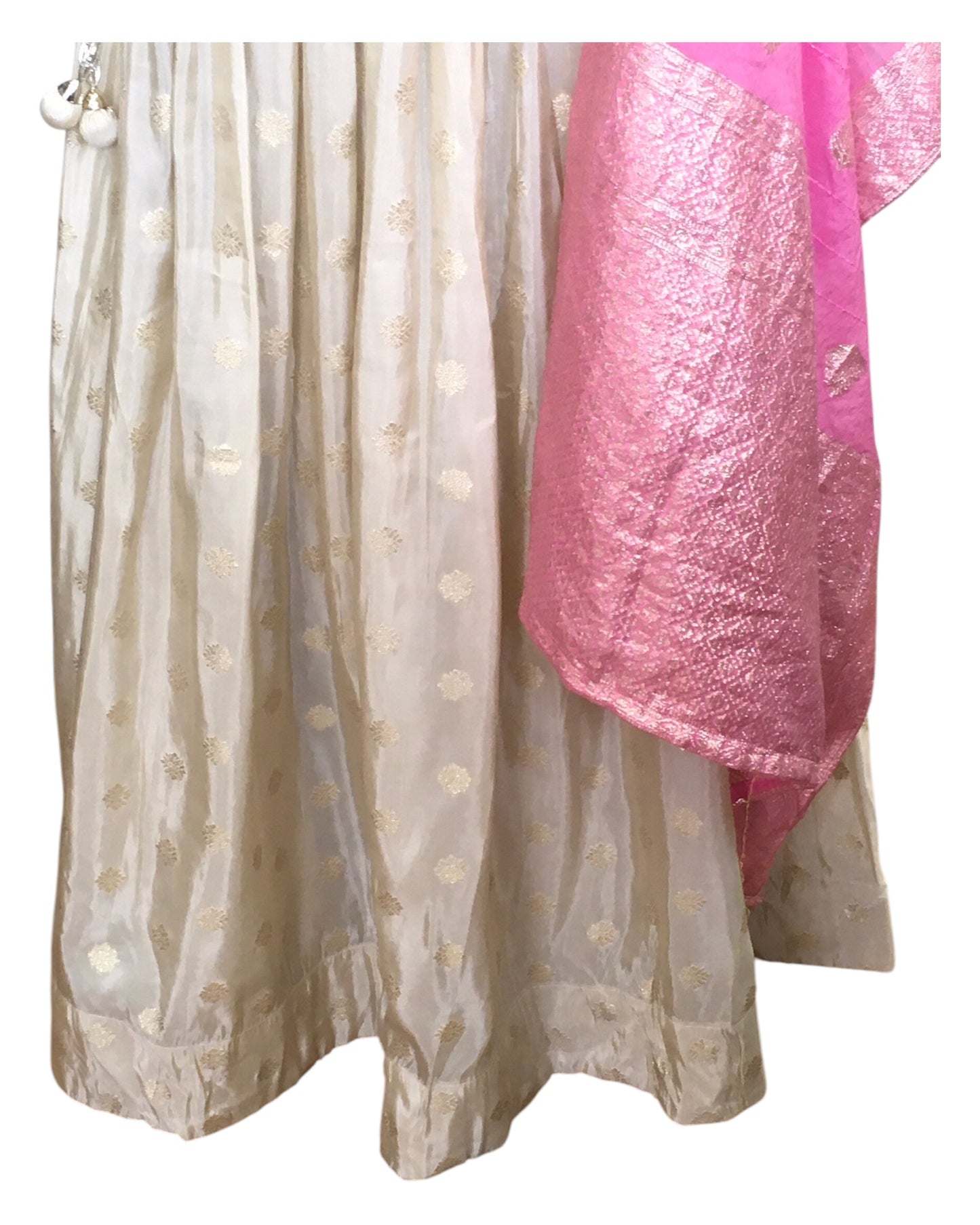 Size 14 / 40" Bust - Cream - Ready Made Lehenga Set - UK Stock - 24h Dispatch - KTC2501 57 TV