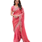 Coral Pink - Fancy Party Saree with Blouse Piece - UK stock - 24hr Dispatch - LTF4603 07VY26