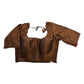 Coffee Brown - HYBRID Silky Saree blouse - With Elastic on both side for Great fit - Size 36",38", 40" S M L  - VAM1216 Ap