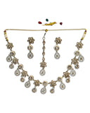 Gold - Antique Gold Finish Necklace & Earrings Set - Bollywood - Weddings - KAJ1038 11KV24