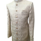 Gold - Classic Self Brocade Sherwani with Gold Buttons -  BS786 JP 0823