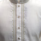 Off White - Cotton  Mens Kurta Set with Thread Embroidery- Sangeet Mehendi Haldi - KCS1038 KV 1123