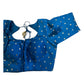 34", 38" & 42" - Fire Blue - Banarasi Brocade Saree / Lehenga Blouse -UK Stock - Quick Dispatch - X767 08Ap25