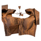Coffee Brown - HYBRID Silky Saree blouse - With Elastic on both side for Great fit - Size 36",38", 40" S M L  - VAM1216 Ap