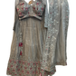 SALE ! Size UK 12 (38") Light Grey - Lehenga Set - Mehndi / Sangeet / Bridesmaids / Weddings / Garba  - UK Stock - 24h Dispatch - OC42076  PA26