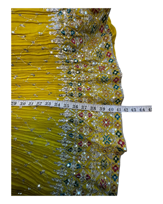 SALE! SALE! Size 14 - Yellow Ready Made Lehnga Set - Haldi / Mehndi / Weddings - UK Stock - 24h Dispatch - PC2602 XX